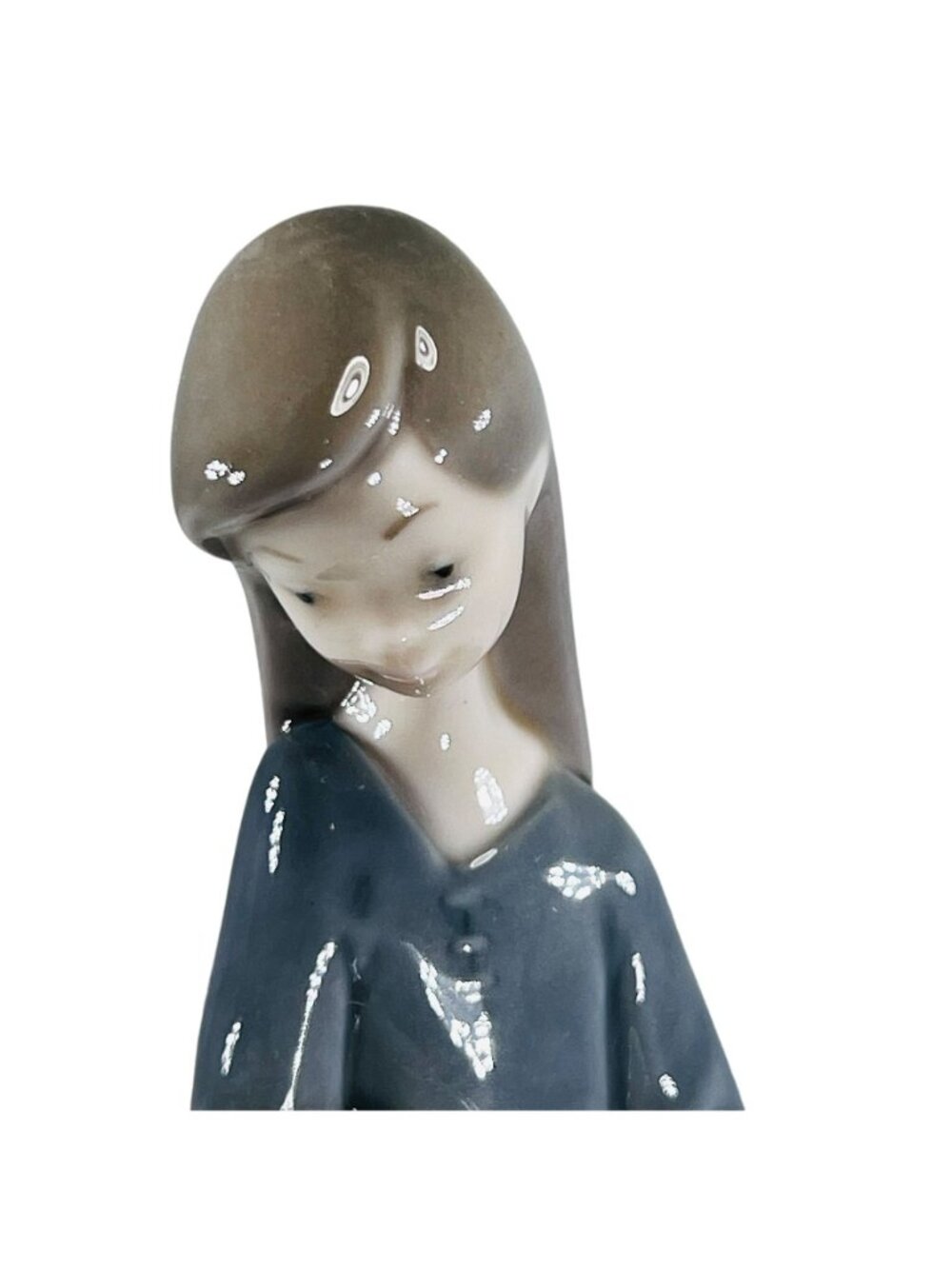 Lladró Figurine Young Girl With Pig 1977 Daisa Porcelain Collectible Sculpture - Picture 2 of 8